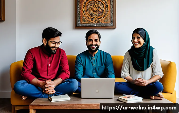 온라인 커뮤니티와 웰니스  집단의 힘 - A diverse group of Urdu-speaking adults engaging in a warm and supportive online mental health suppo...
